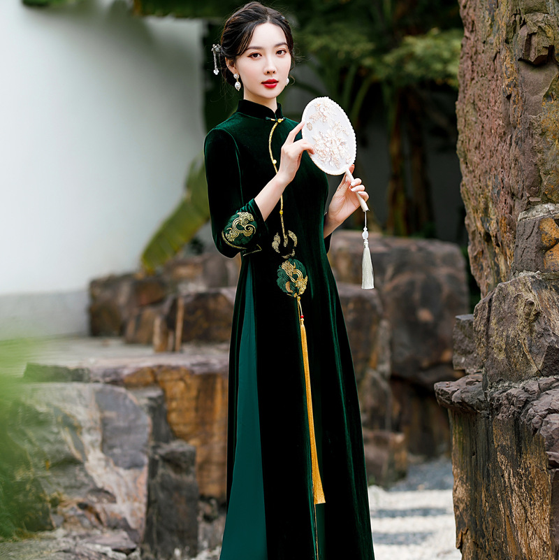 [MS000031] 🔥 Đẳng cấp sang trọng với áo dài thêu tay tinh tế_thumbnail_2