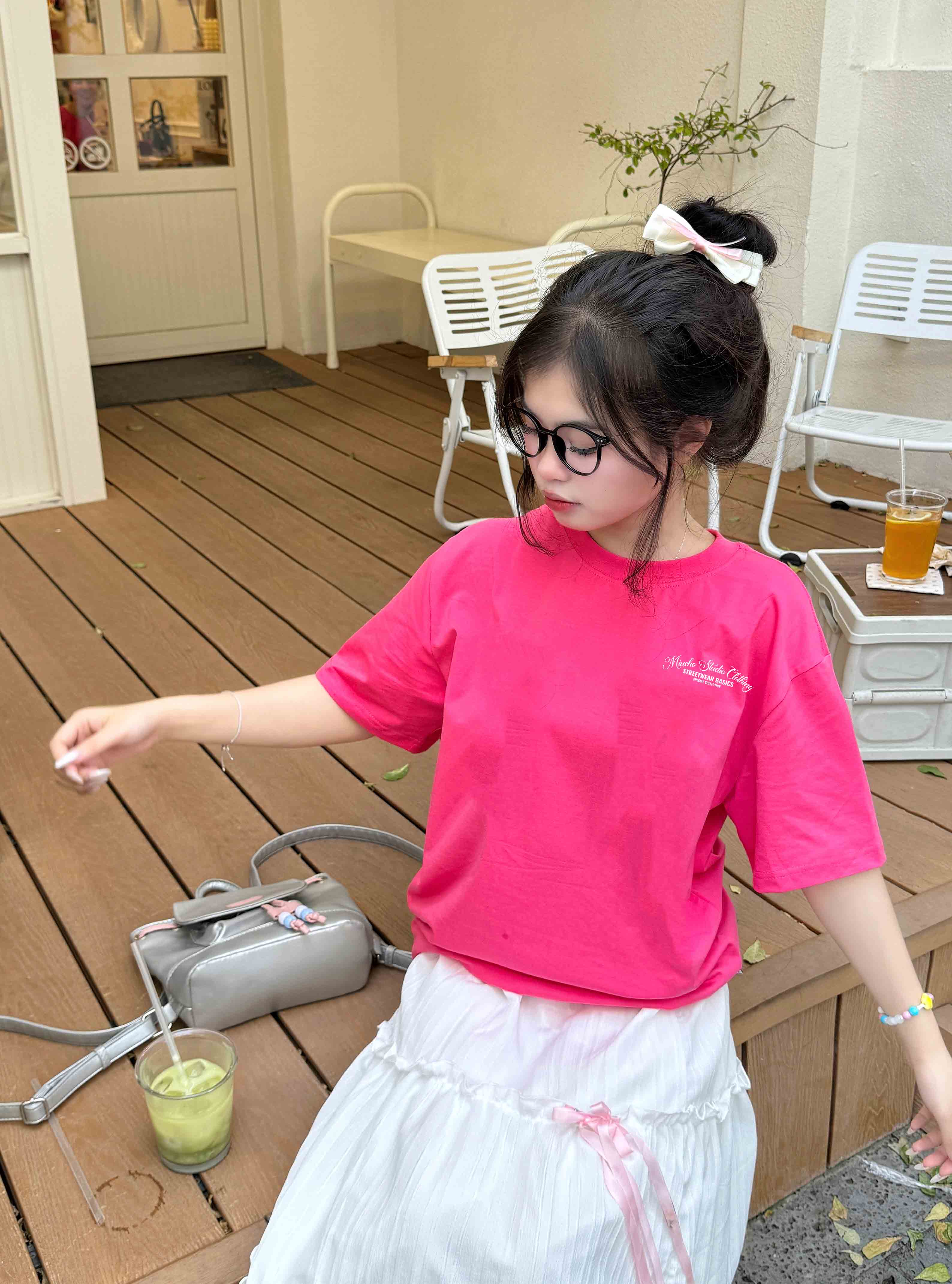 Áo thun nữ Local Brand form rộng chất vải cotton thoáng mát cổ tròn ATD1690 Miucho in mix_thumbnail_5