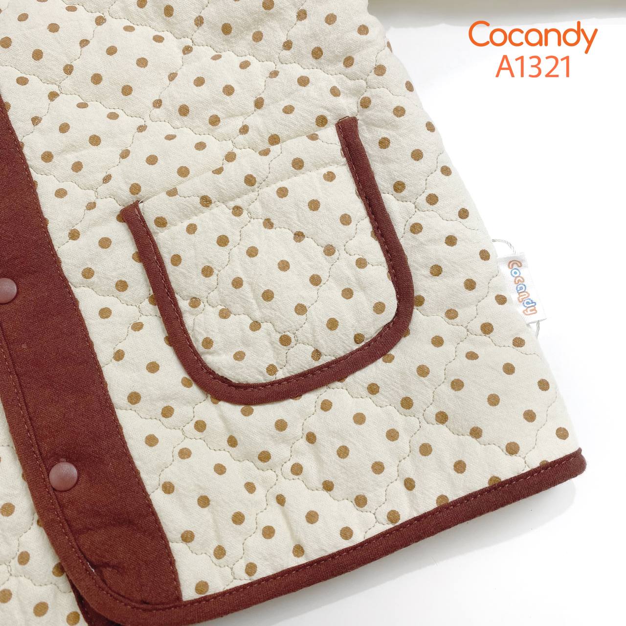 Áo khoác XÔ muslim BE chấm bi viền NÂU_thumbnail_3