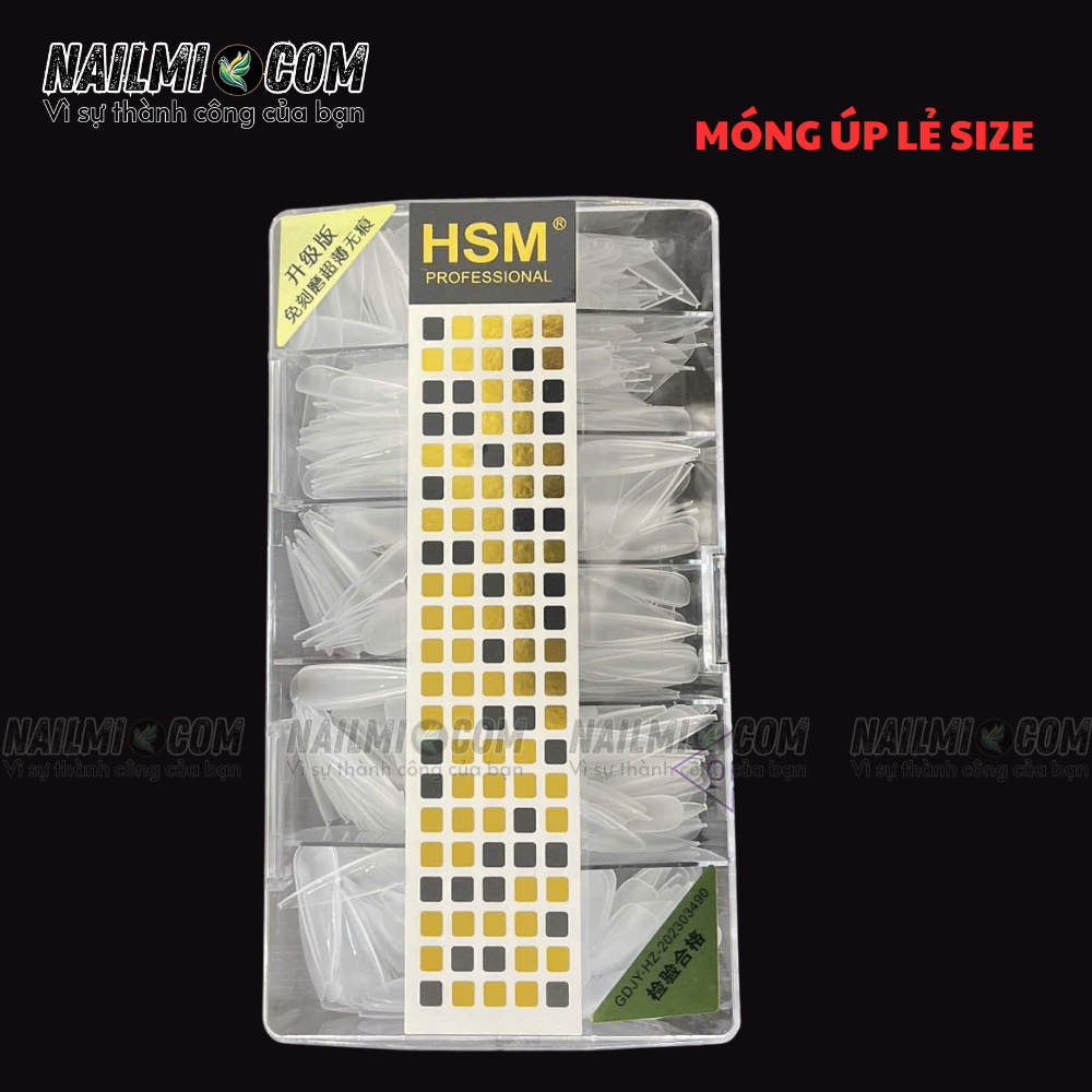 Móng úp - lẻ size - phom nhọn dài  - trong nhám - L2_thumbnail_1