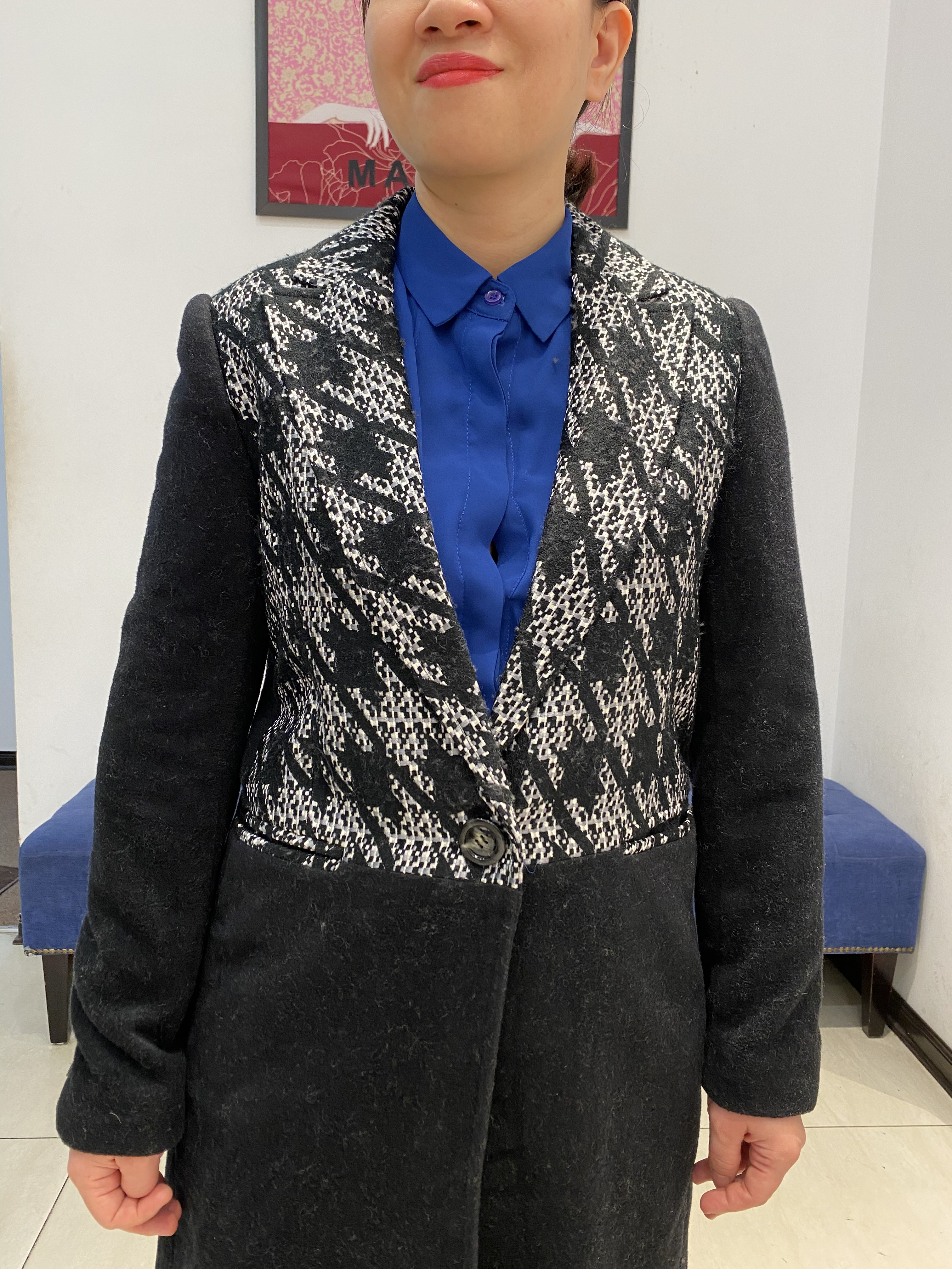 Măng tô đen phối