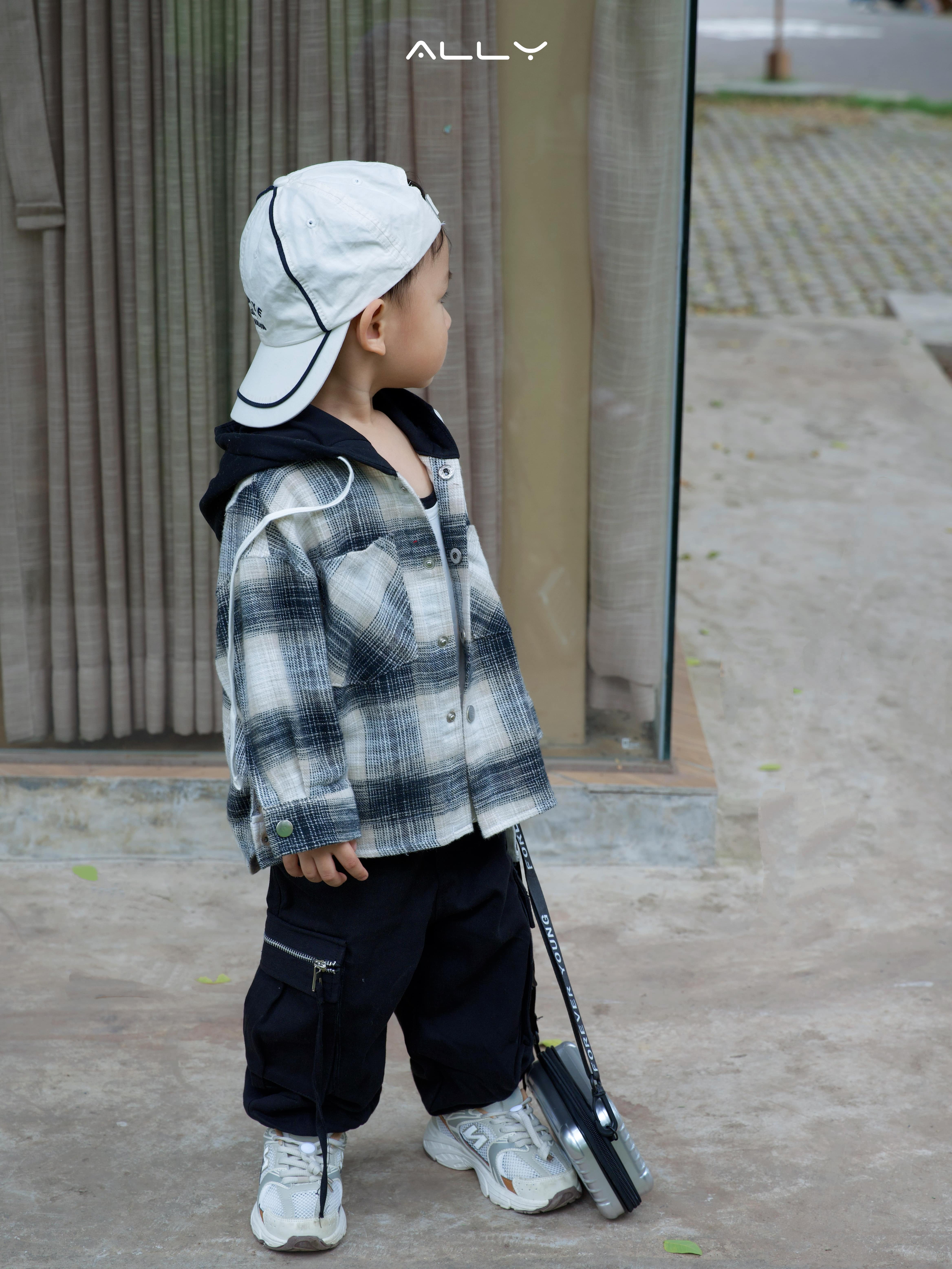 Áo sơ mi mũ cotton A.L.L.Y – Phong cách street cho bé trai_thumbnail_6