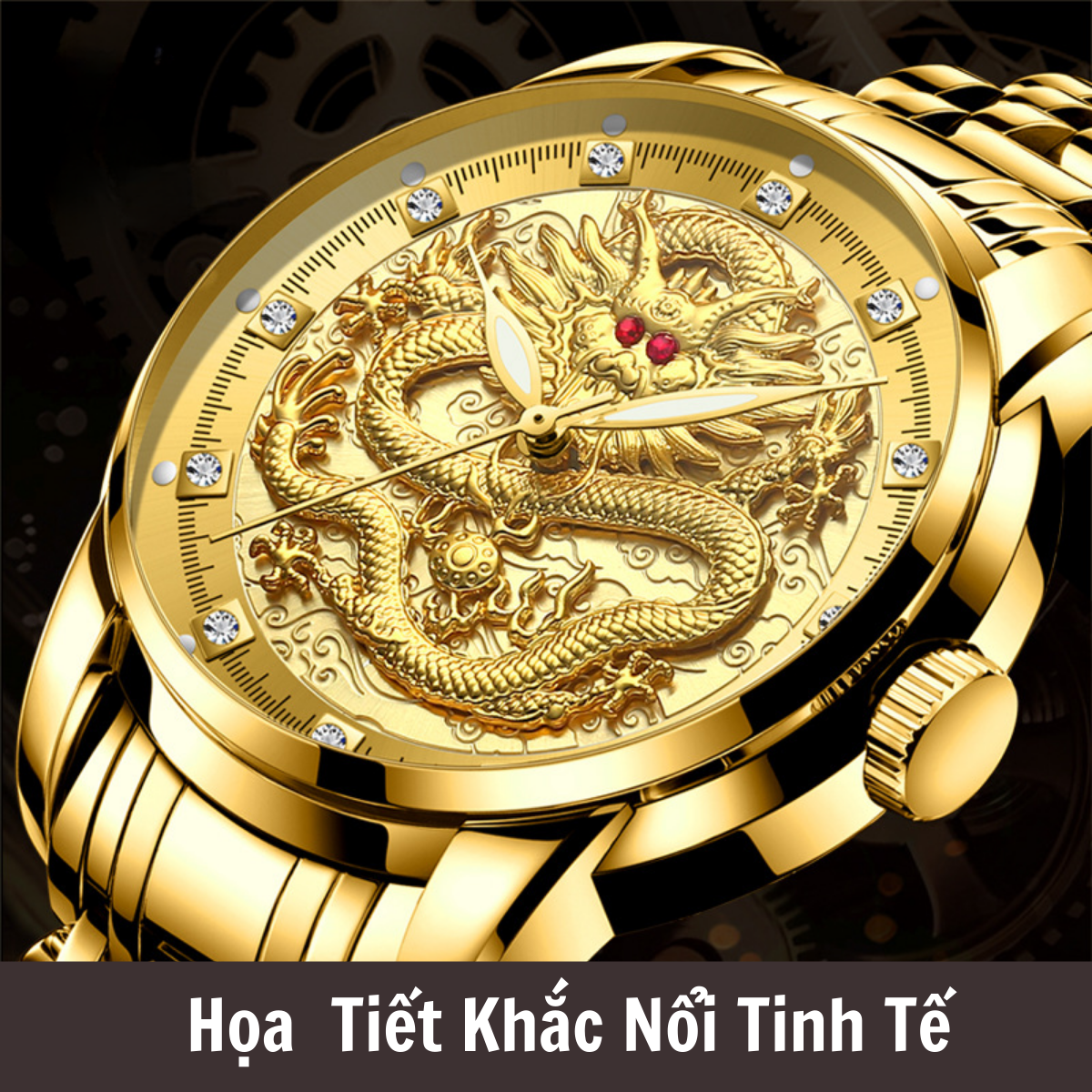 Đồng Hồ Nam Mặt Rồng 3D Mắt Đỏ Dây Hợp Kim Cao Cấp_thumbnail_1