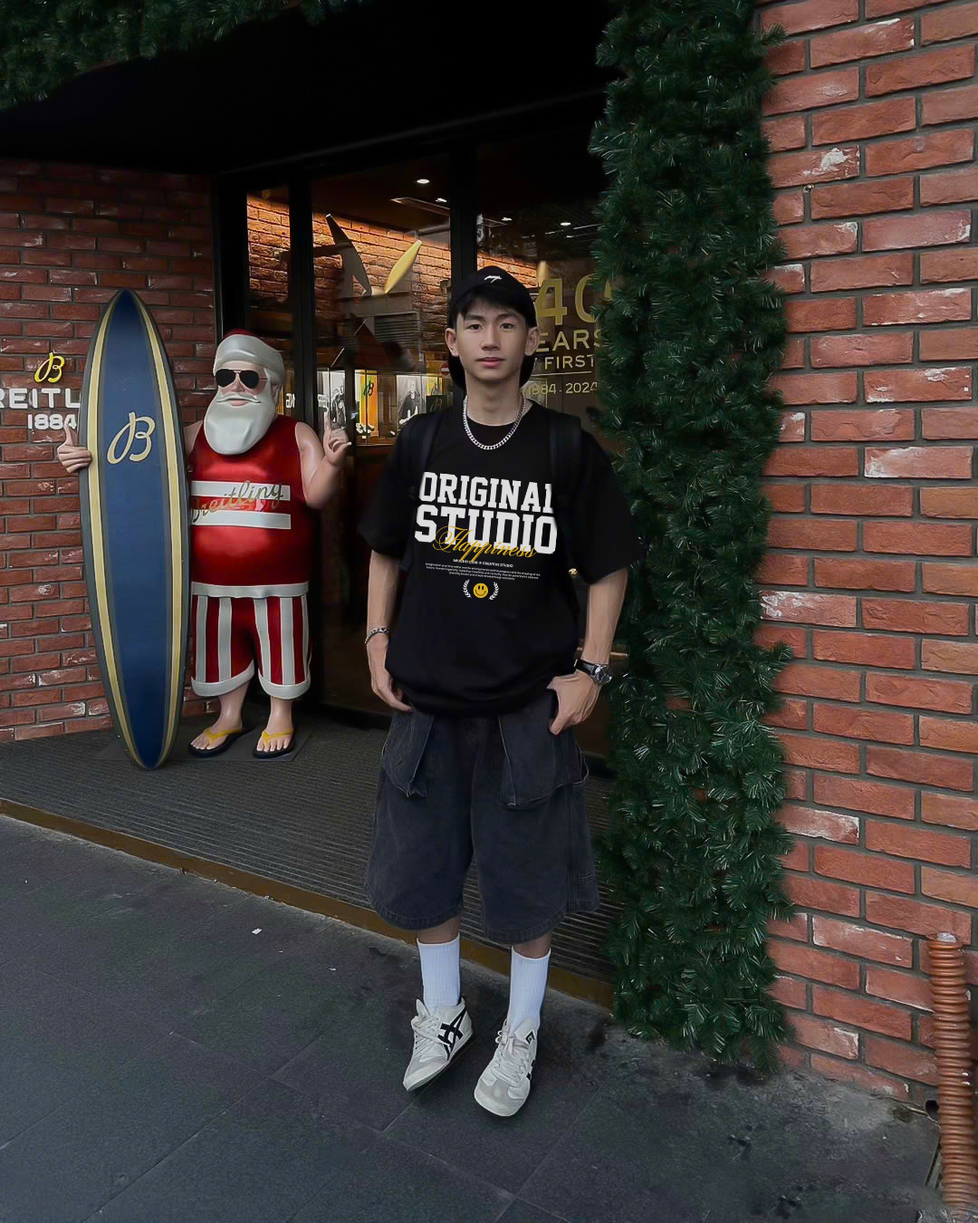 Áo phông nam local brand form boxy 2082 Miucho Club vải cotton 2c 250gsm cổ tròn in typography_thumbnail_4