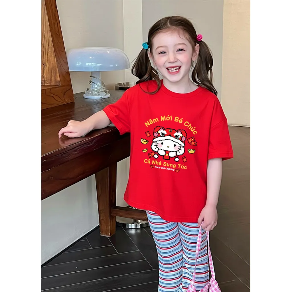 Áo thun kid Kado vải cotton thoáng mát mềm mại cho bé thoải mái cả ngày in mix 2855_thumbnail_5