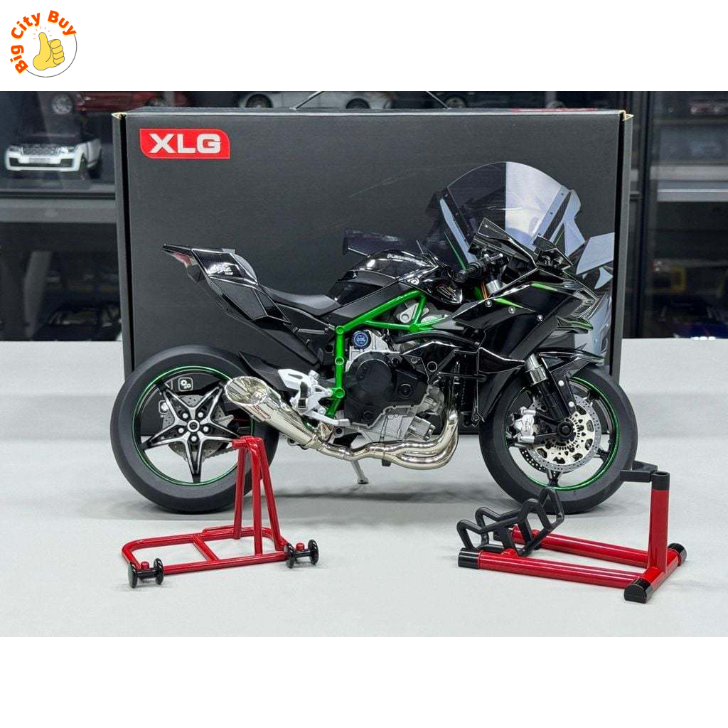 Mô Hình Xe Kawasaki Ninja H2R 1:6 XLG Đề Nổ - Vặn Ga - Phun Khói Giả Lập_thumbnail_8