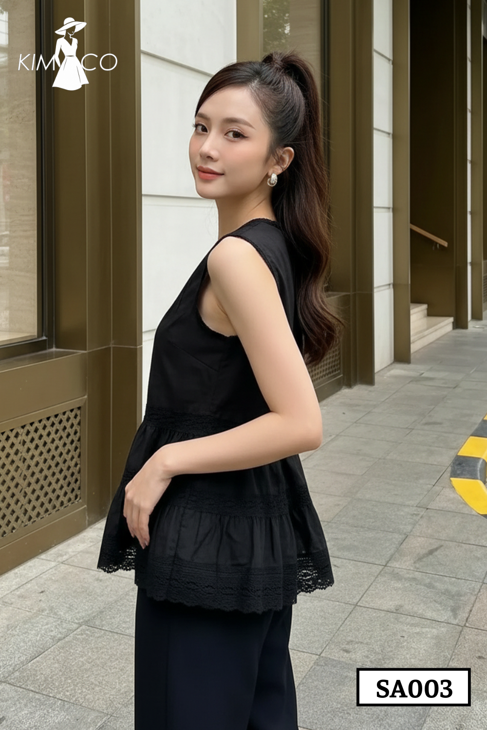Áo Peplum Ren Đen Thanh Lịch - SA003_thumbnail_2