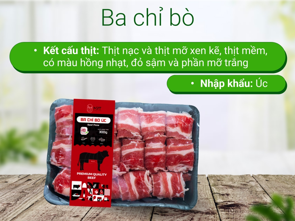 Ba chỉ bò Úc tươi BH-BH-001