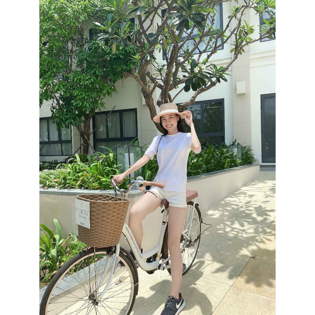 Áo thun trơn nữ form vừa regular ART01 Miucho Chic cotton cổ tròn basic dễ phối đồ_thumbnail_4