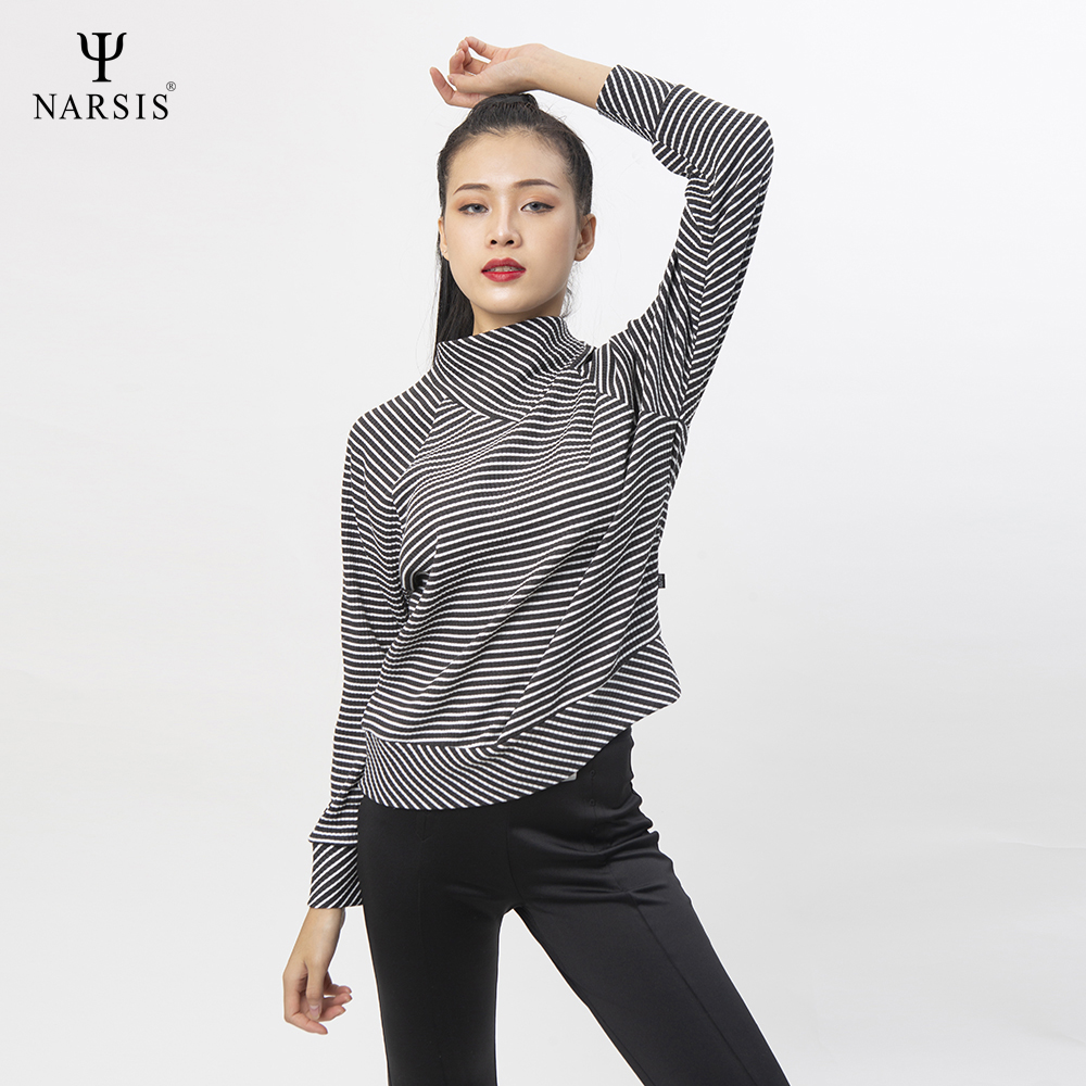 ÁO THUN DÀI TAY CỔ 3 PHÂN NỮ L0011 NARSIS CHẤT LIỆU THOÁNG MÁT, DỄ CHỊU, THOẢI MÁI CẢ NGÀY, DỄ VẬ..._thumbnail_2