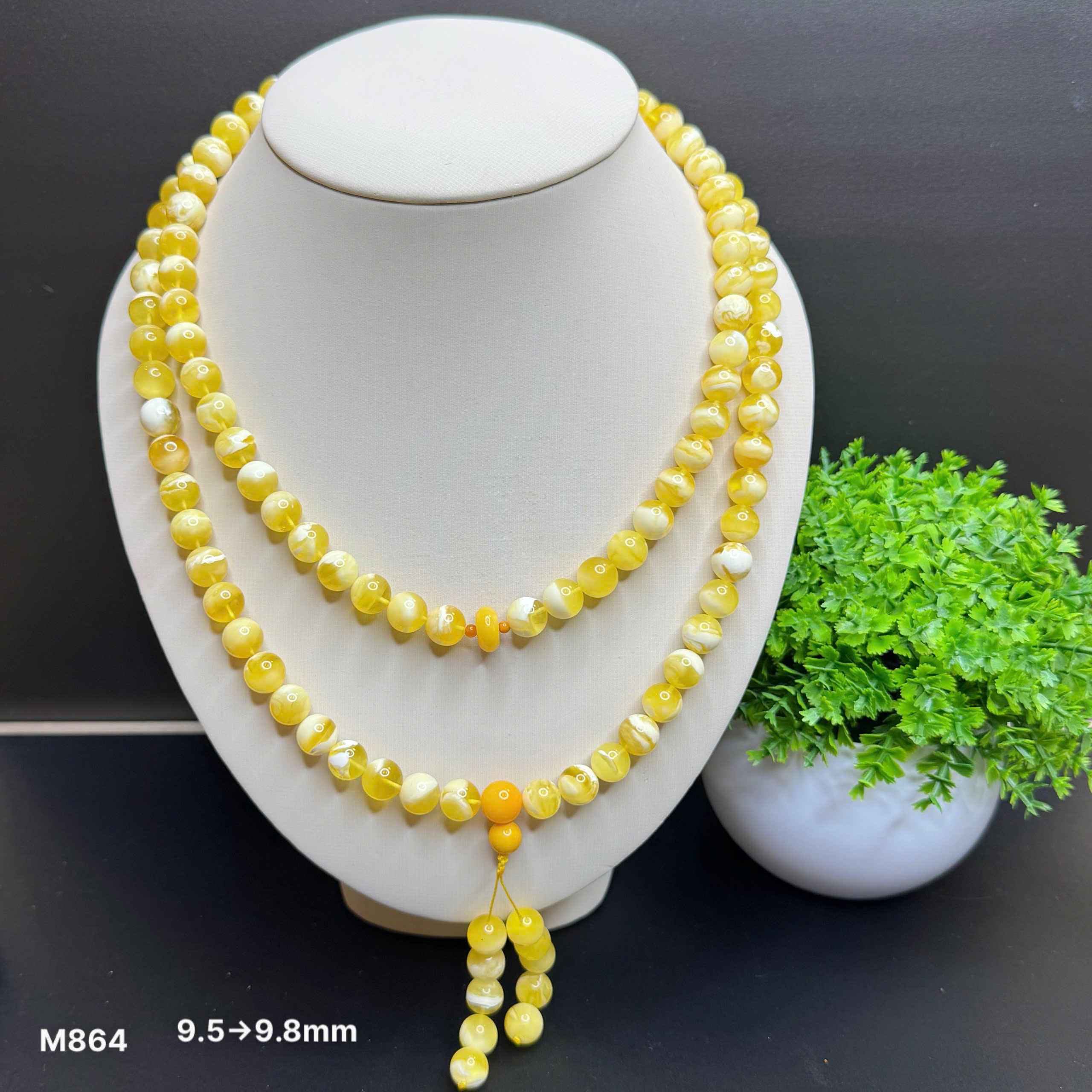 Chuỗi 108 Mật Bạch VIP Size 9.5–9.8mm - M864