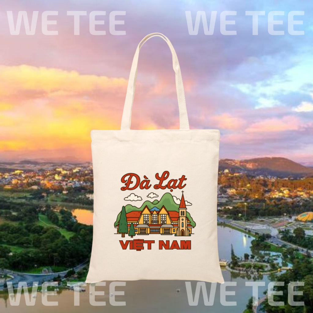 Túi tote vải canvas du lịch Việt Nam có khoá kéo và ngăn phụ, đi chơi du lịch - 𝐖𝐞 𝐓𝐞𝐞 TOTE09_thumbnail_8