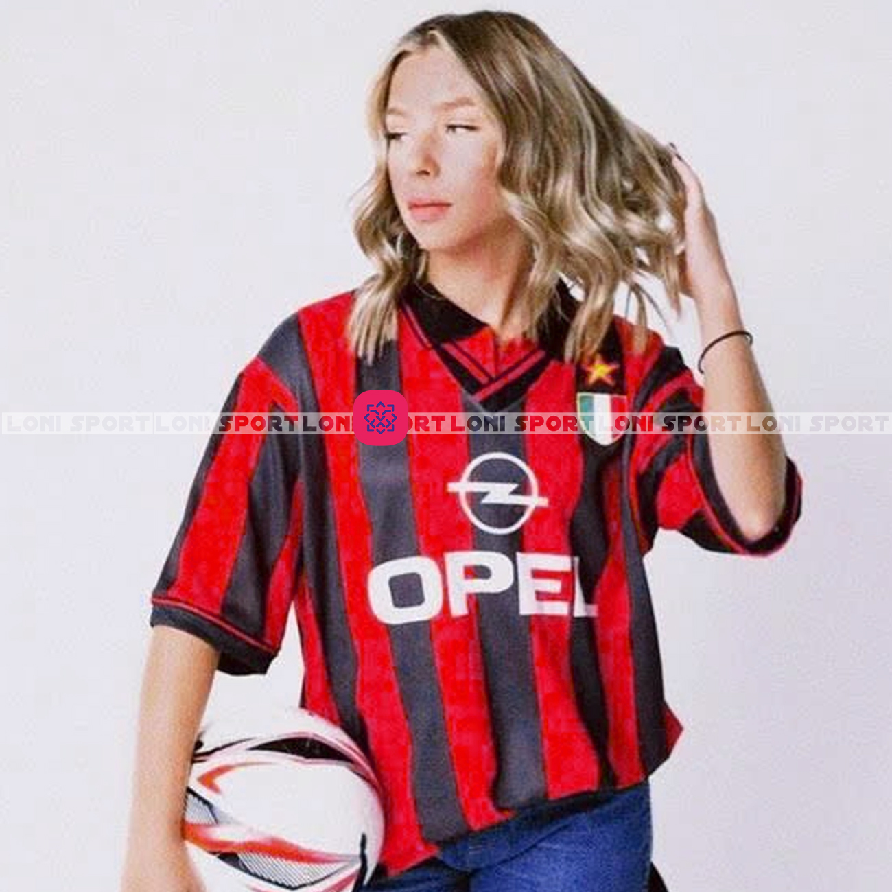 Áo retro Ac Milan sân nhà đỏ/đen 96/97
