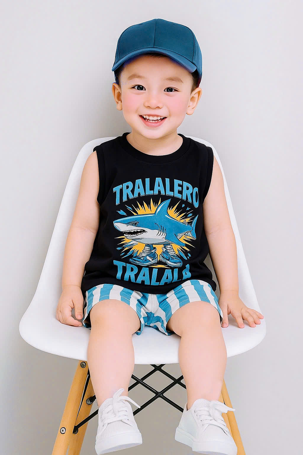 N08 BỘ BA LỖ TRALALERO CÁ MẬP XANH CÓ CHÂN- A201.615