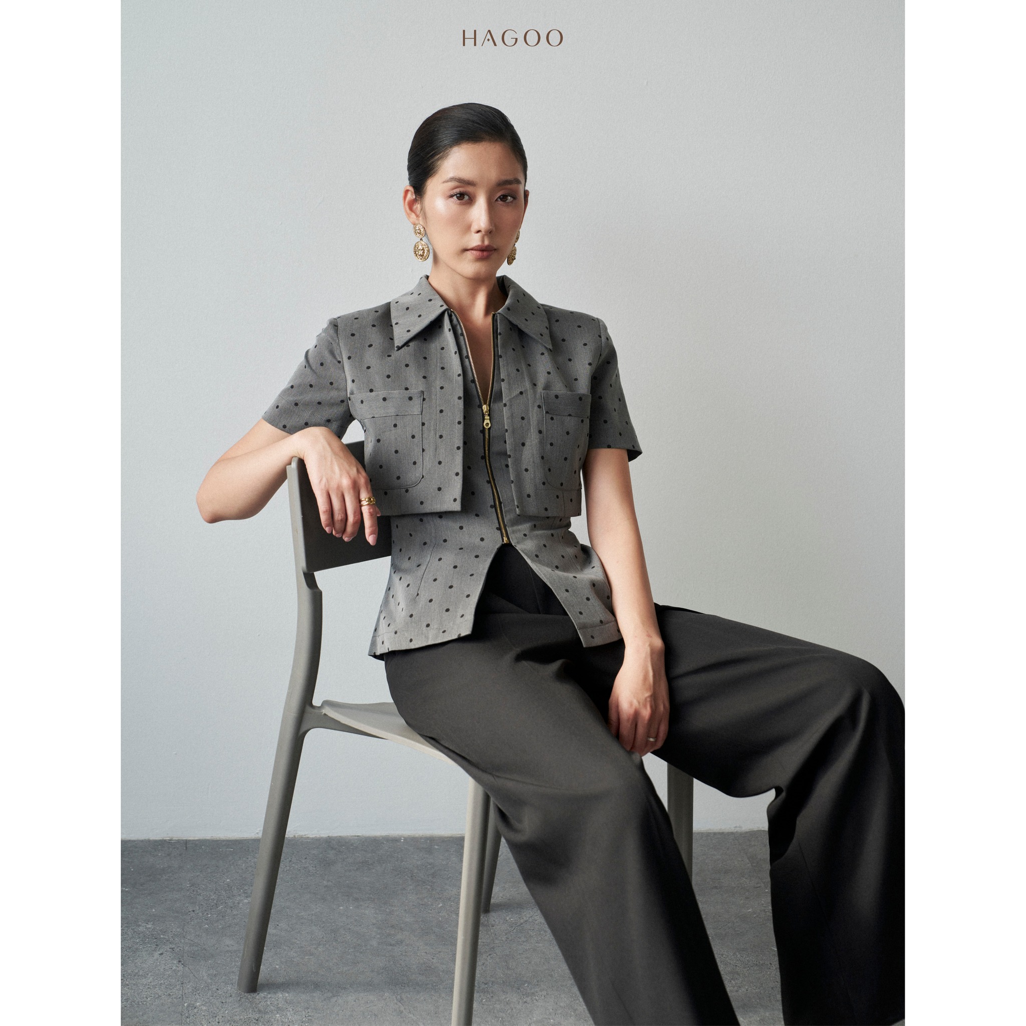 Áo ký giả hai tà chấm bi HAGOO_thumbnail_6