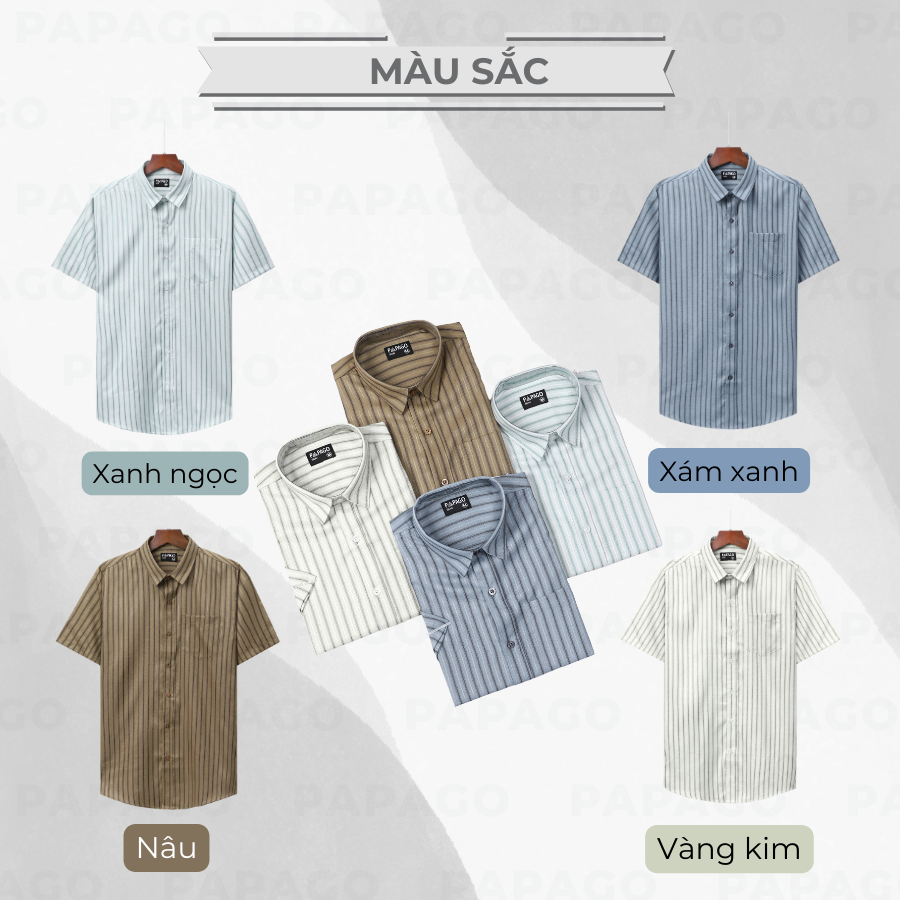 Áo sơ mi Nam Trung niên tay ngắn lai bầu kẻ sọc vải linen không nhăn P24SNKD004_thumbnail_4