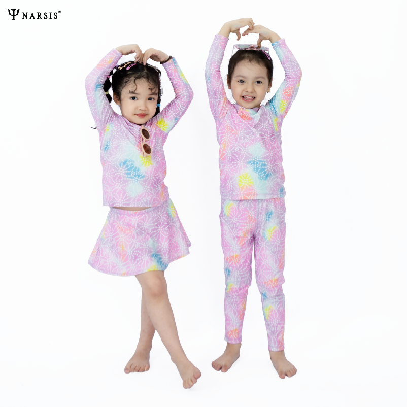 BỘ BƠI BÉ GÁI DÀI TAY QUẦN DÀI NHIỀU MÀU KA23003 NARSIS CHẤT LIỆU THOÁNG MÁT, DỄ CHỊU, THOẢI MÁI ..._thumbnail_5