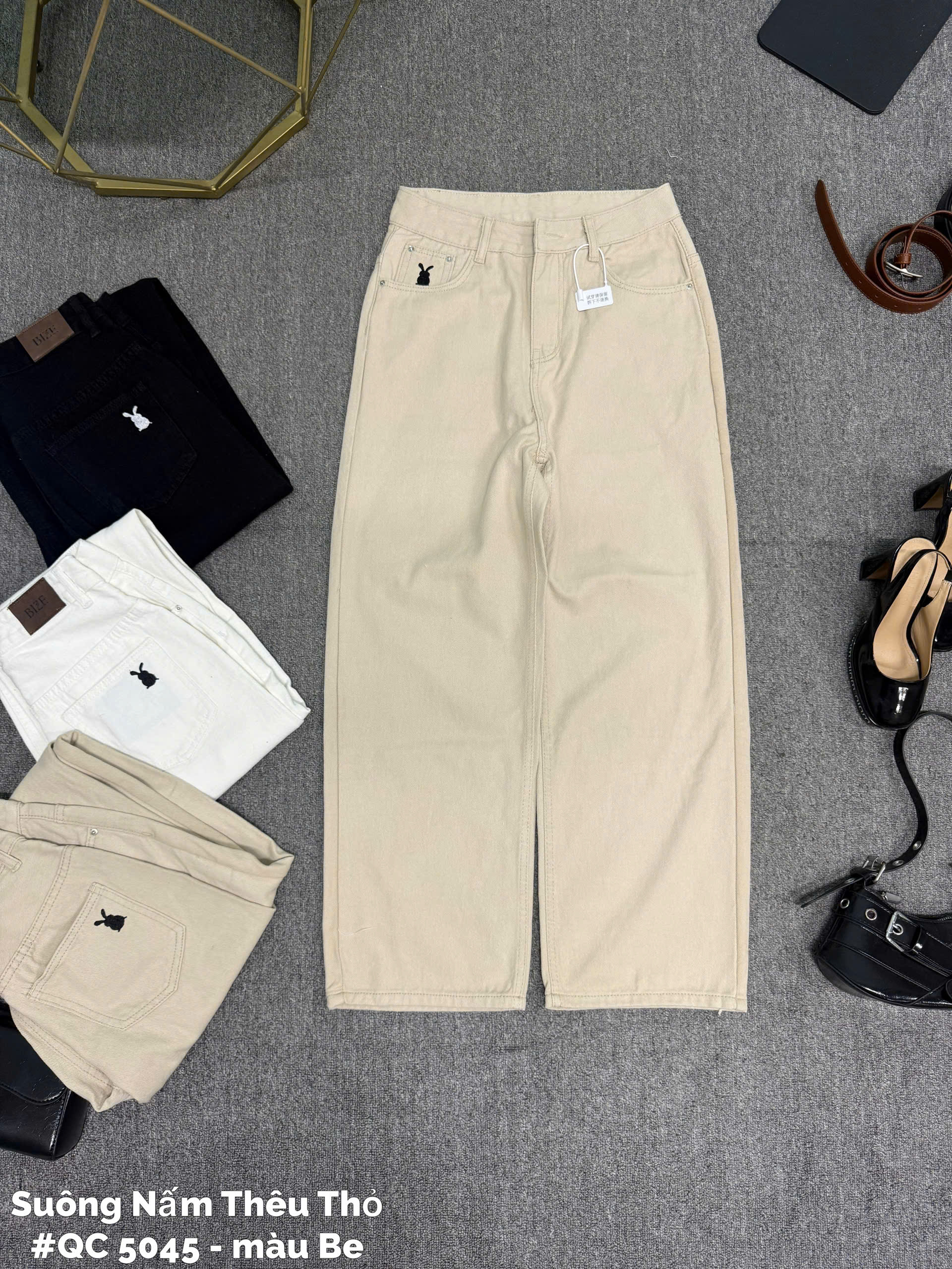 BIGSIZE NỮ - Quần suông thêu thỏ PlayBoy T- QJ5045_thumbnail_3