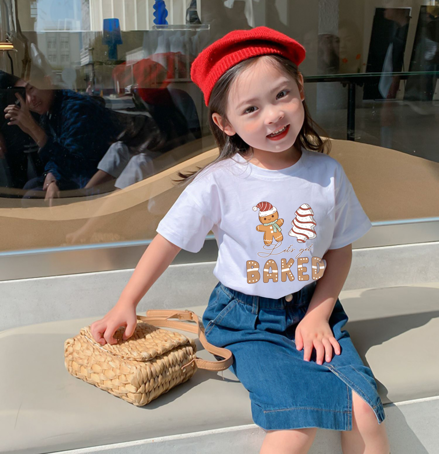 Áo thun bé gái giáng sinh noel from rộng chất vải cotton thoáng mát AED1705 Miucho Kid in graphic_thumbnail_3