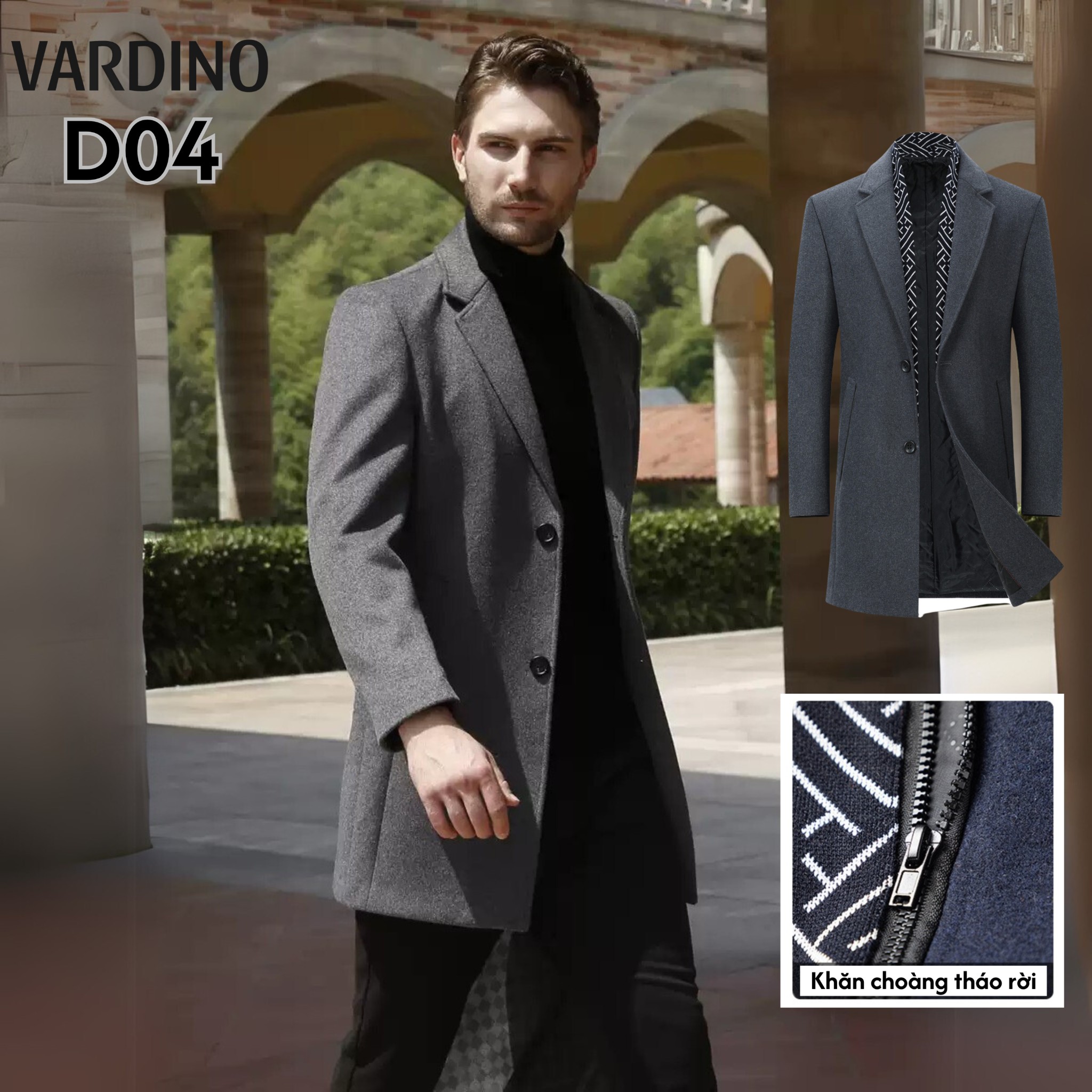 Áo khoác Mangto ngắn vải dạ D04_thumbnail_3