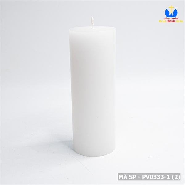 Nến trụ màu trắng 15cm Vivian