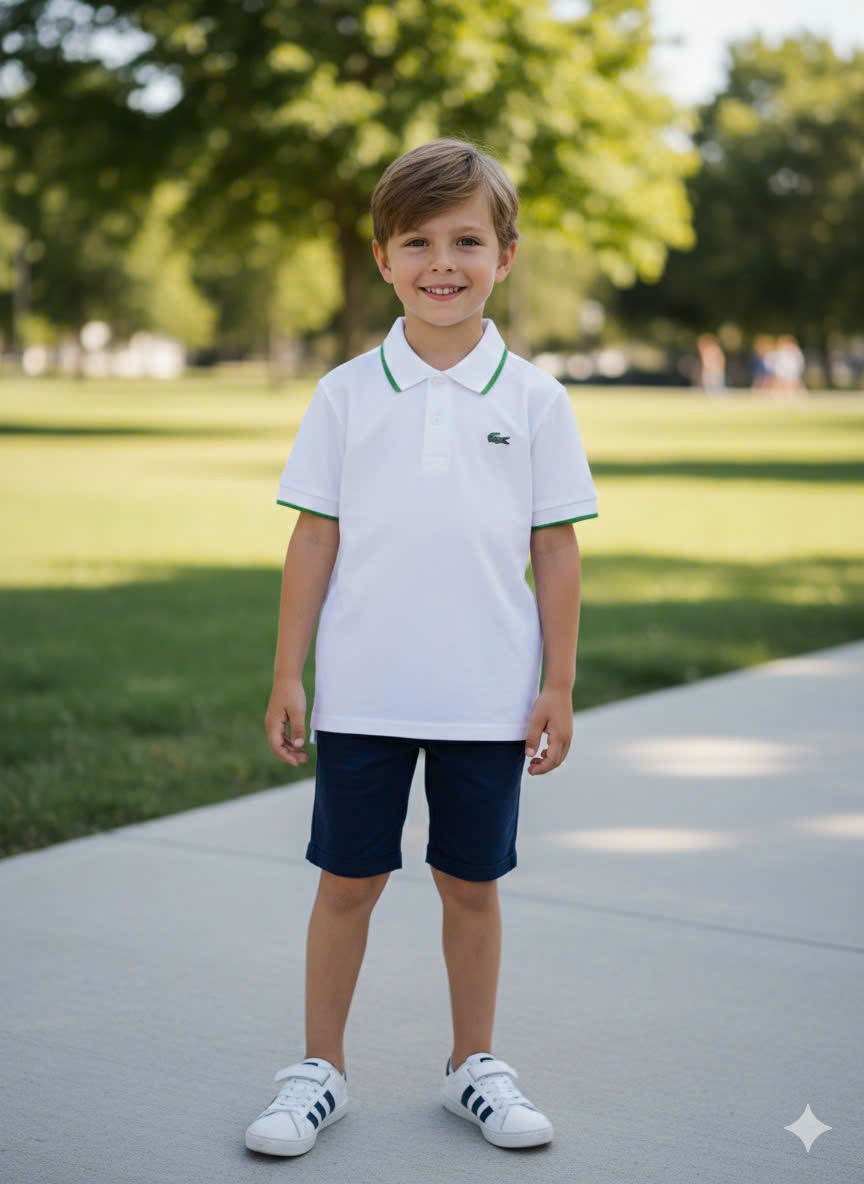 A87 ÁO POLO LACOSTE TRẮNG SIZE LỚN (MUA 2 GIẢM 10K/C)