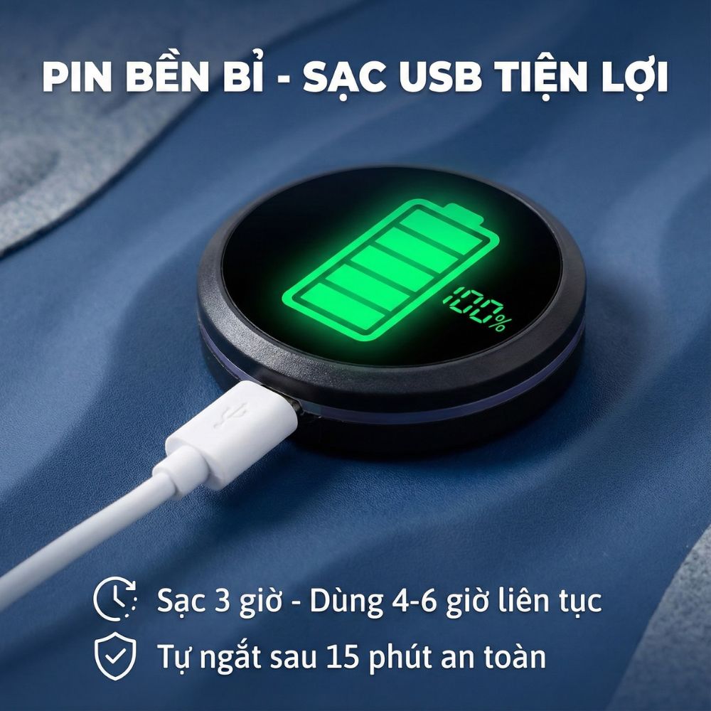Thảm Massage Chân Xung Điện Kachi MK424 Pin Sạc - Giảm Đau Mỏi, Cải Thiện Tuần Hoàn Máu_thumbnail_6