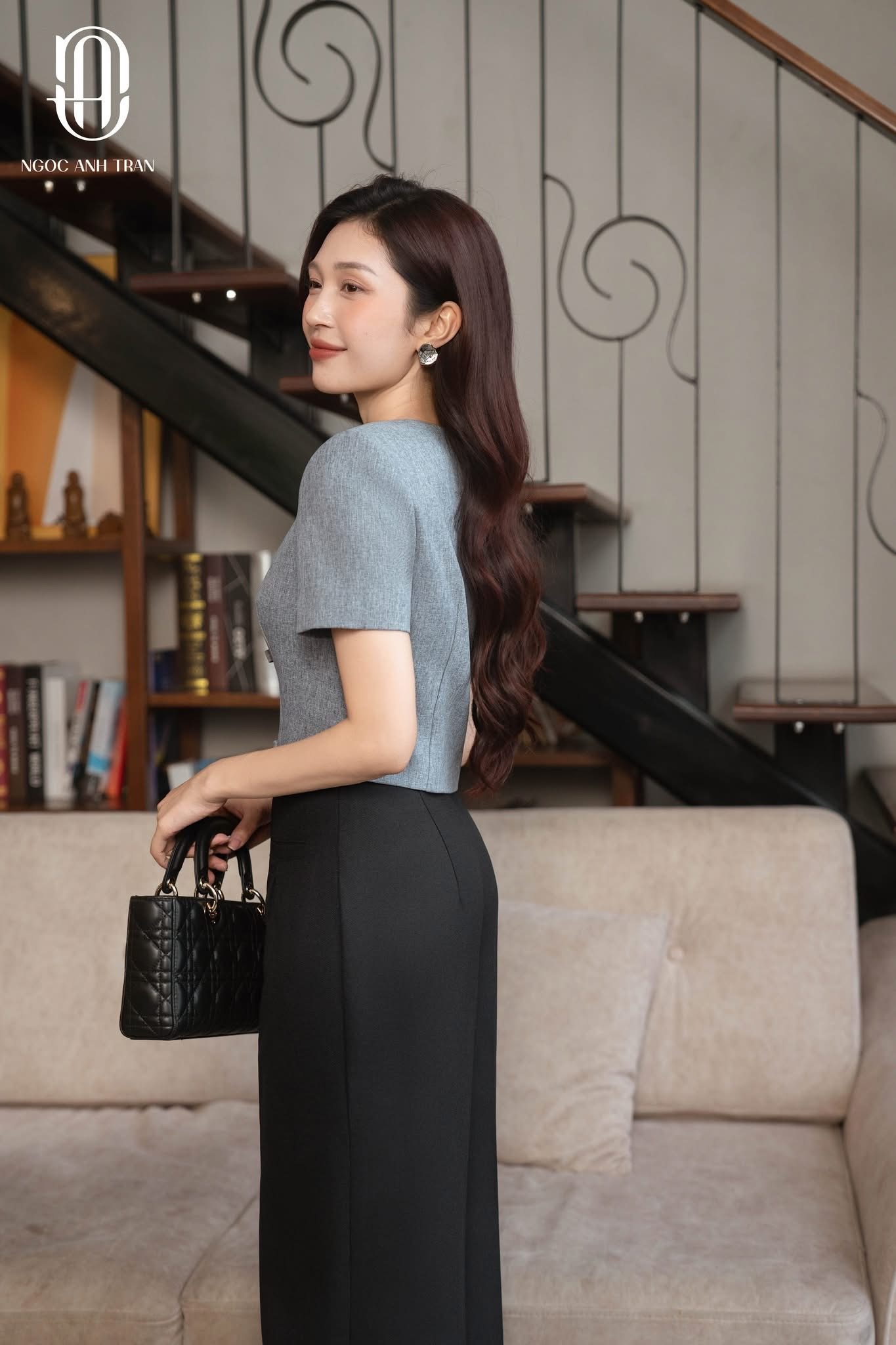 A260 - Áo ghi cổ tròn nơ ngực_thumbnail_2