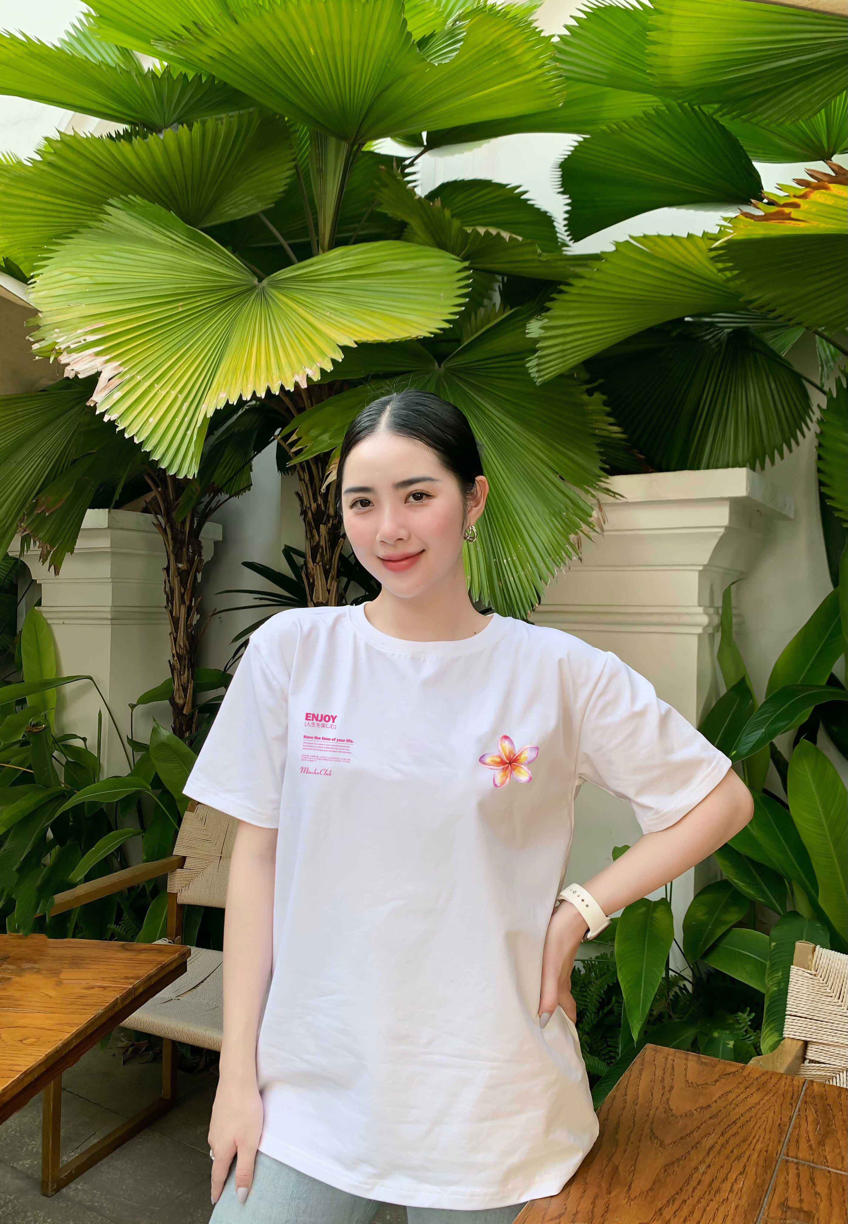 Áo thun nữ in hoa nhỏ xinh form vừa regular ARD1332 Miucho chic vải cotton in mix_thumbnail_6