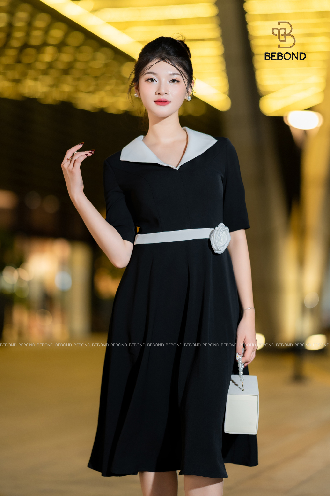 Đầm dài CLINTON màu ĐEN