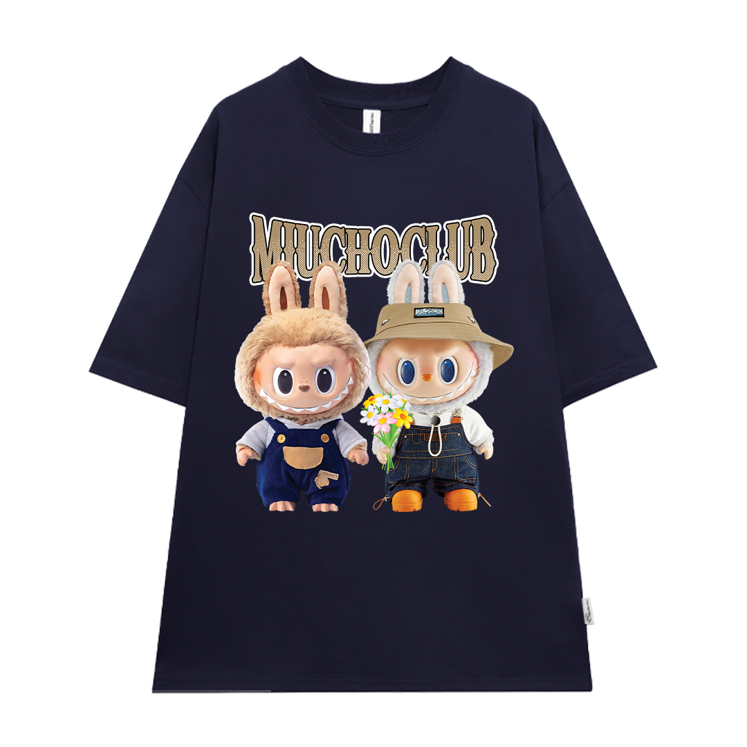 Áo phông labubu form rộng nhiều màu ATD1448 Miucho vải cotton cổ tròn in mix_thumbnail_16