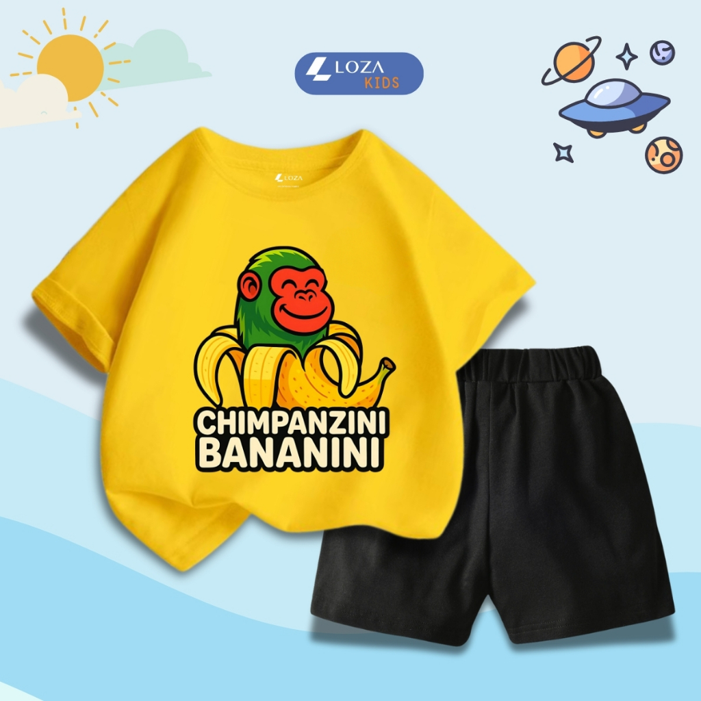 Bộ đồ bé trai in hình 'Chimpanzini Bananini' -  Loza Kids SB383_thumbnail_5