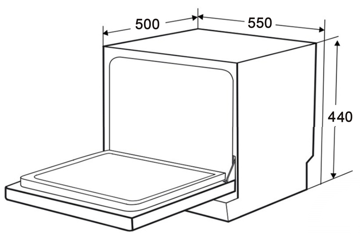 Máy rửa bát Kaff KF-W8001EU  - Kích thước sản phẩm