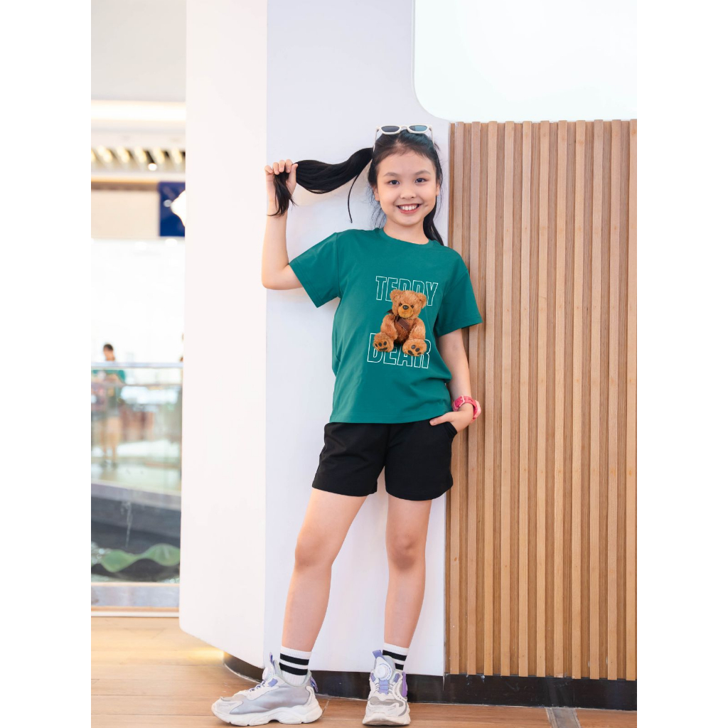 Set bộ bé gái hình gấu TEDDY BEAR - Loza Kids SB21_thumbnail_3