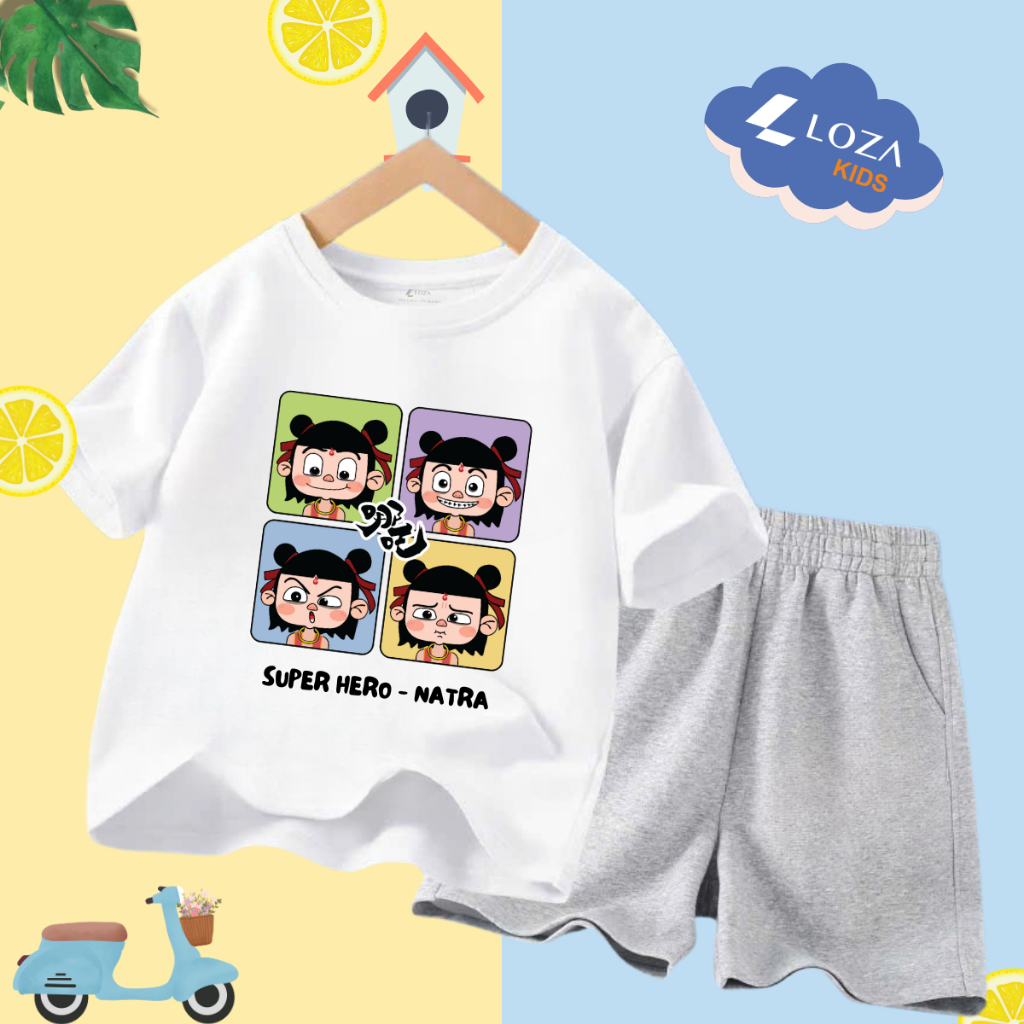 Bộ đồ bé trai in hình 'Super hero Natra' -  Loza Kids SB242_thumbnail_2