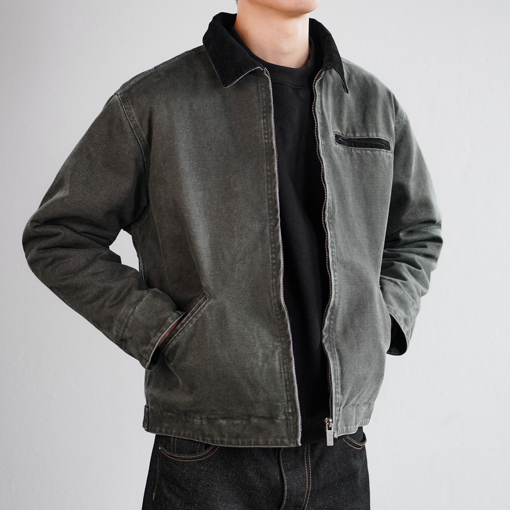 [SPECIAL EDITION] IMP 003 Detroit Jacket Dark Moss – Washed Wool Lining