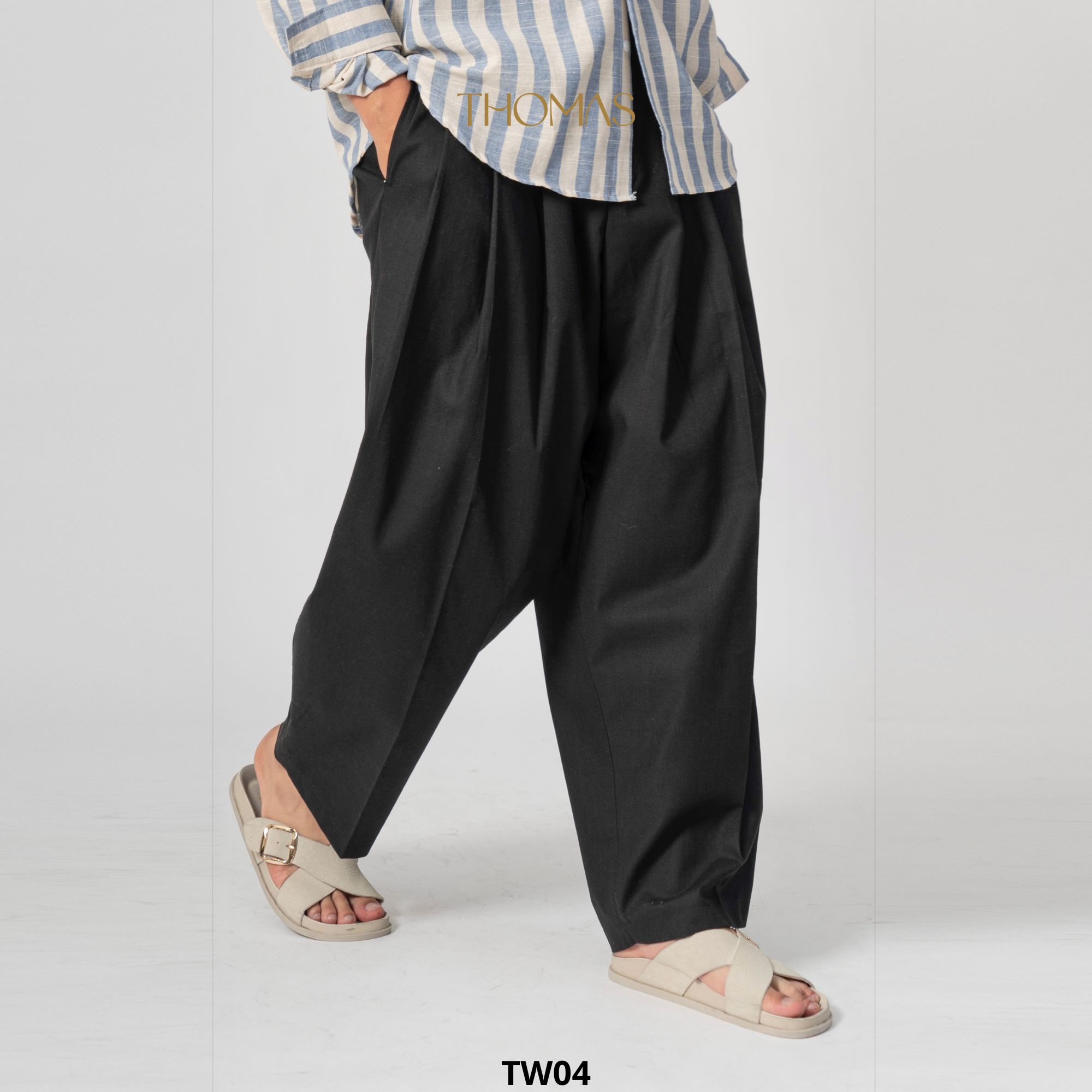 Quần Dài Lark Wide Vải Linen Form Balloon