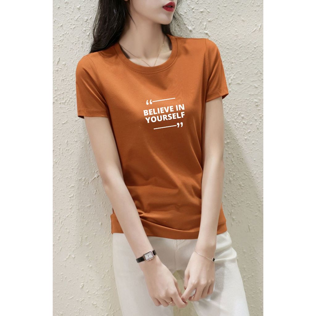 [Form Vừa] Áo thun nữ form vừa in BELIEVE IN YOURSELF - Áo phông nữ Loza VT7061_thumbnail_7