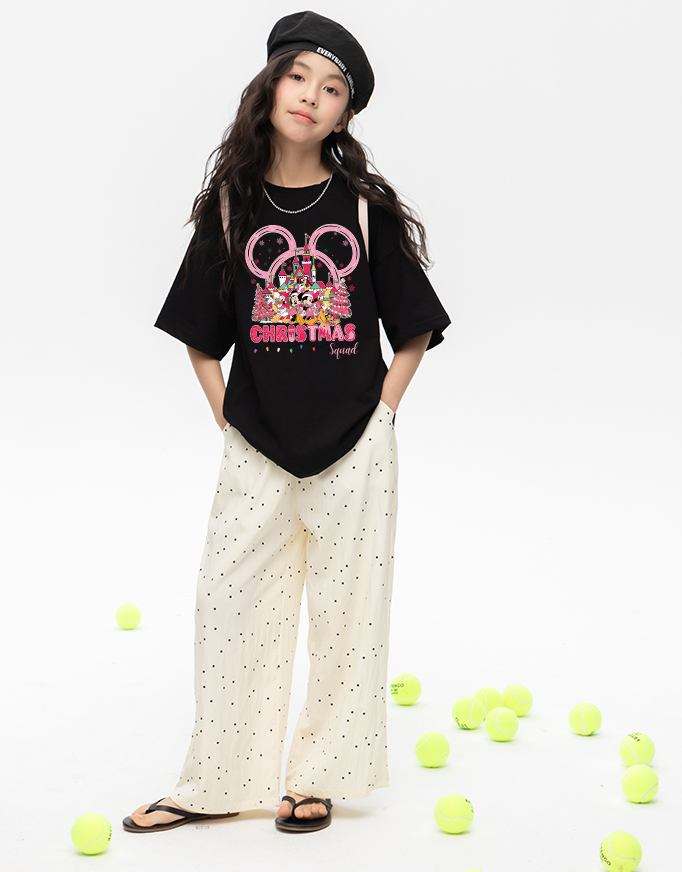 Áo thun bé gái giáng sinh noel from rộng chất vải cotton thoáng mát AED1707 Miucho Kid in artwork_thumbnail_3
