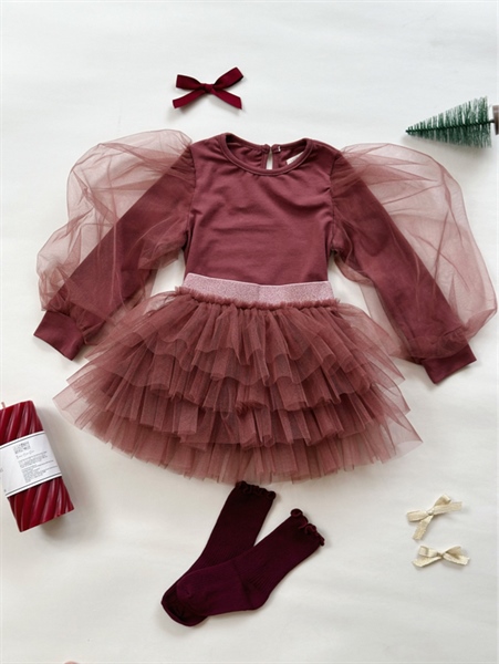 Tulle Long Sleeve Top (Áo Tay Bồng Tulle)