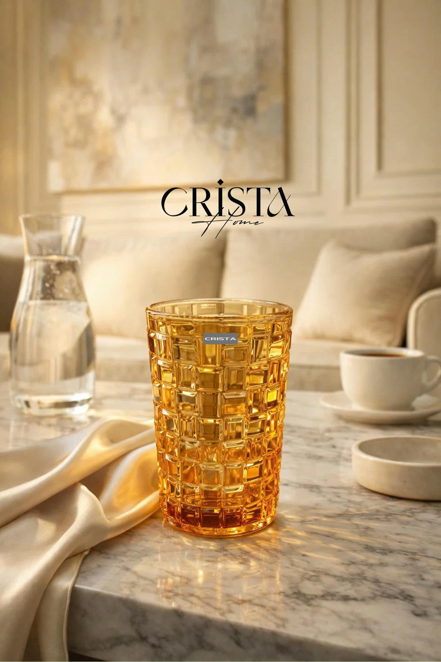 Bộ 6 cốc thủy tinh CRISTA HOME vân Caro to 350 ml_thumbnail_36