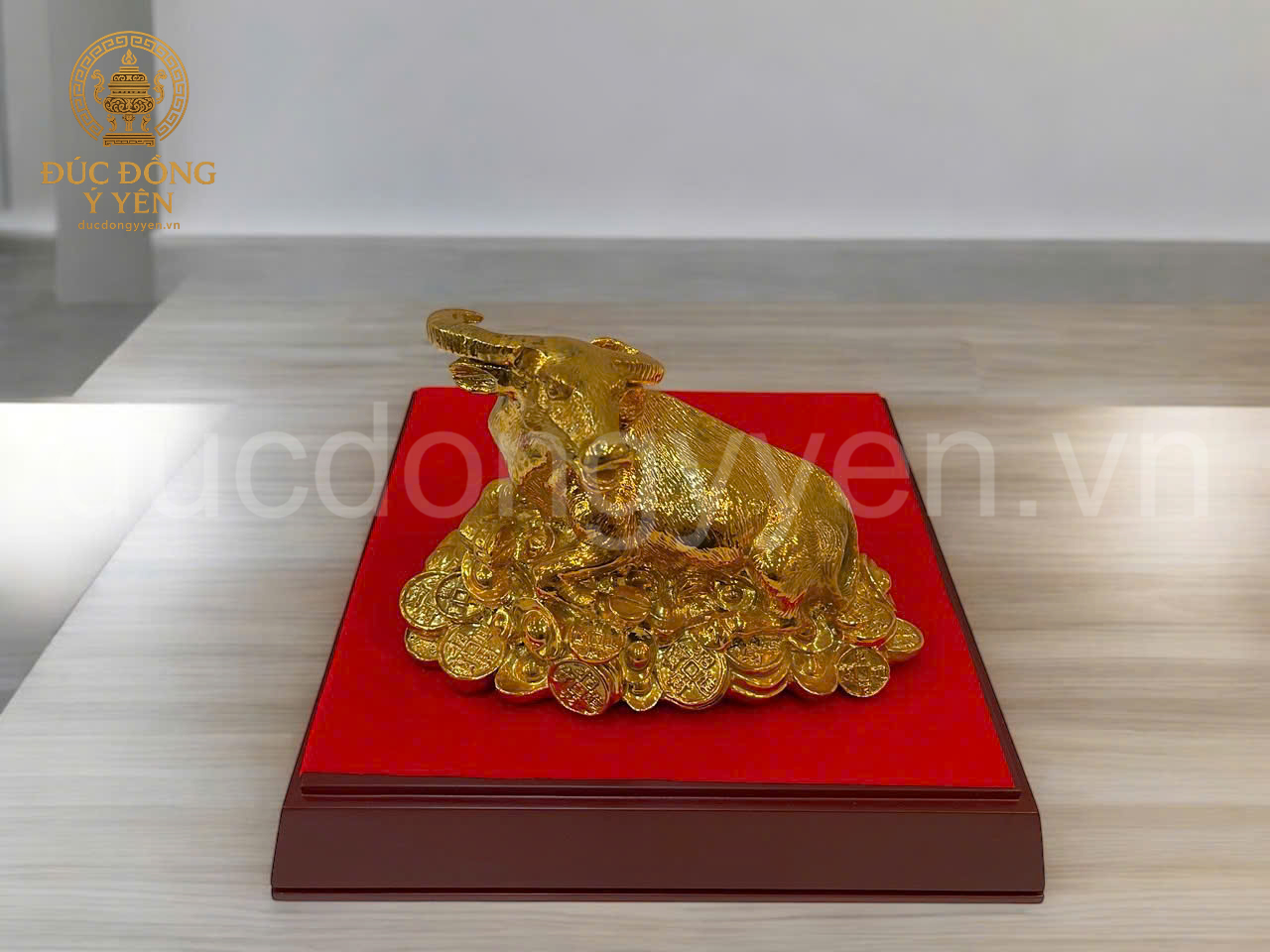 Tượng trâu nằm tiền mạ vàng cao cấp _thumbnail_2