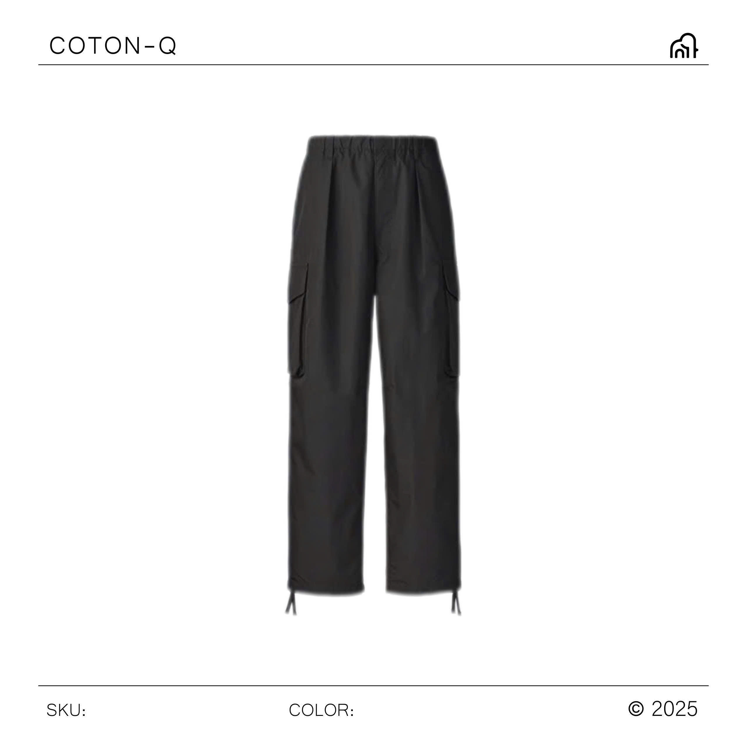 HQ68 Quần joger túi hộp ( ĐEN )