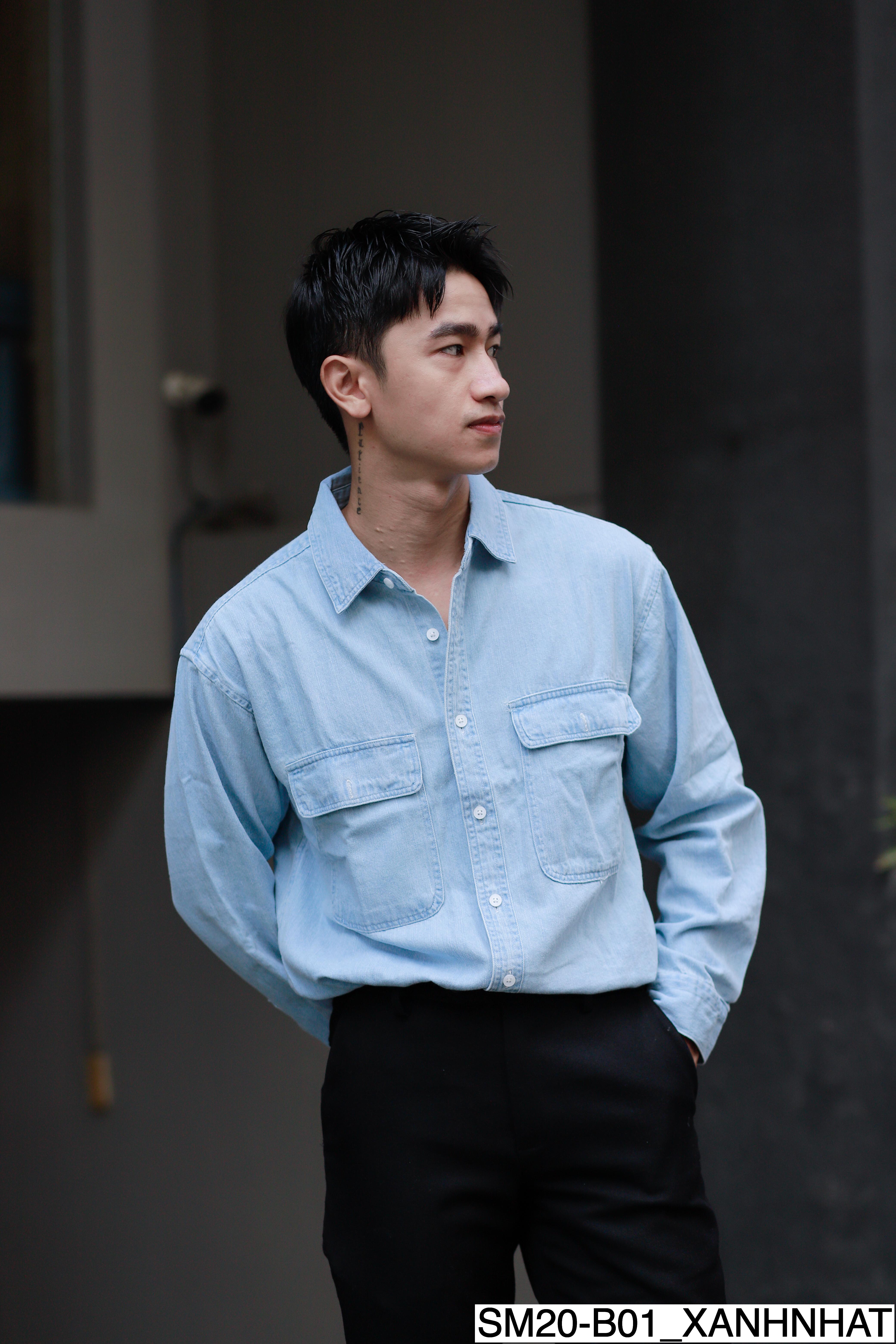 B01 SM20 - Áo sơ mi nam satin sang trọng