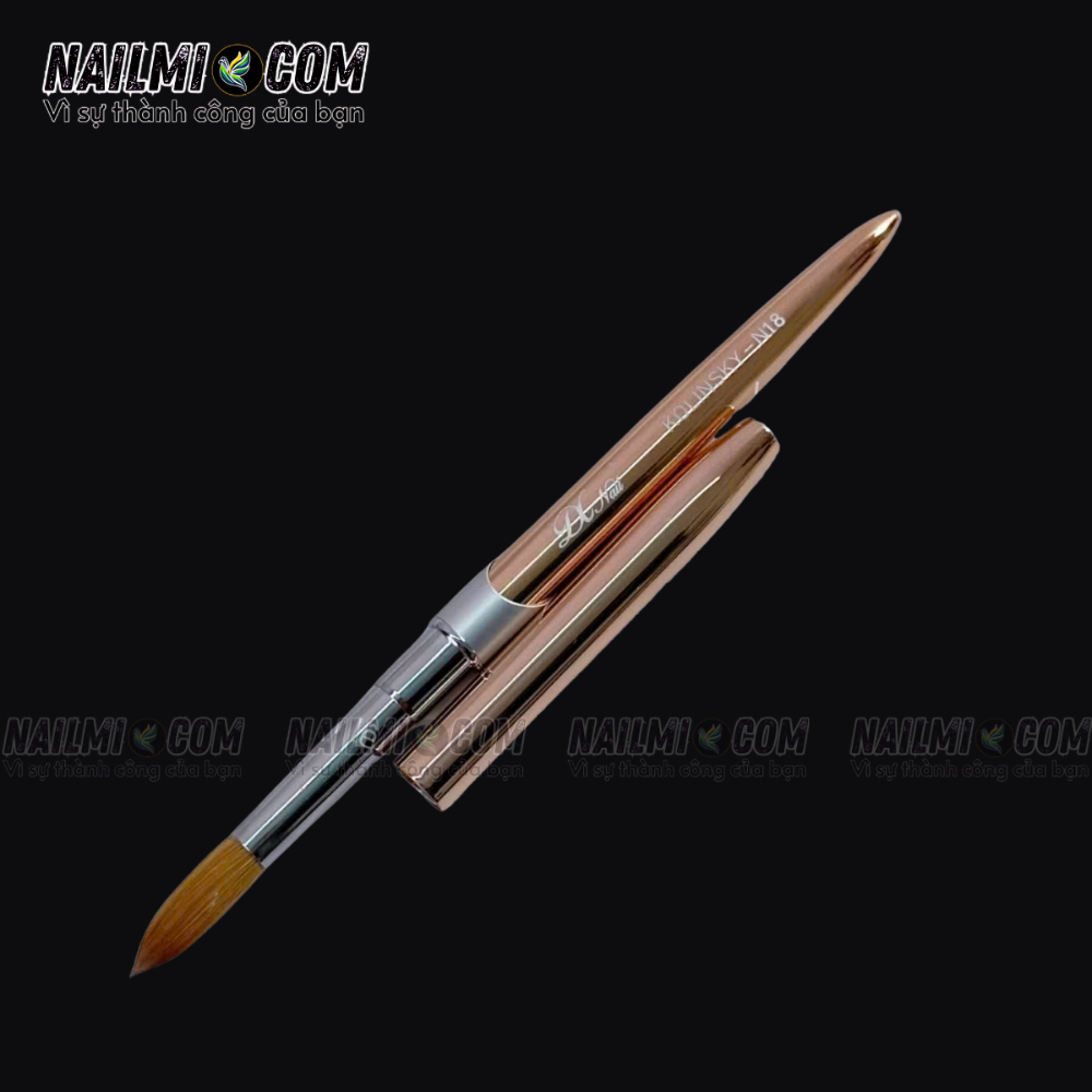 Cọ đắp bột - acrylic nail brush - số 18 - DC Nail Kolinsky - cán kim loại_thumbnail_1
