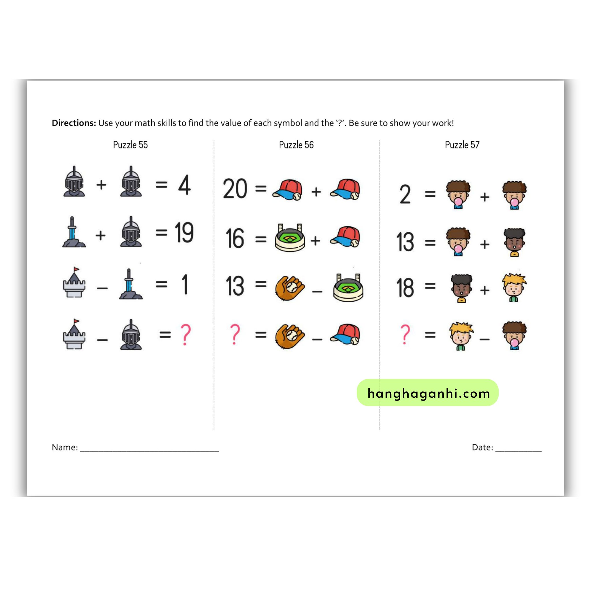 Math Puzzles for Smart Kids, Sách Toán tư duy hình ảnh Neurotrainer cho bé_thumbnail_3