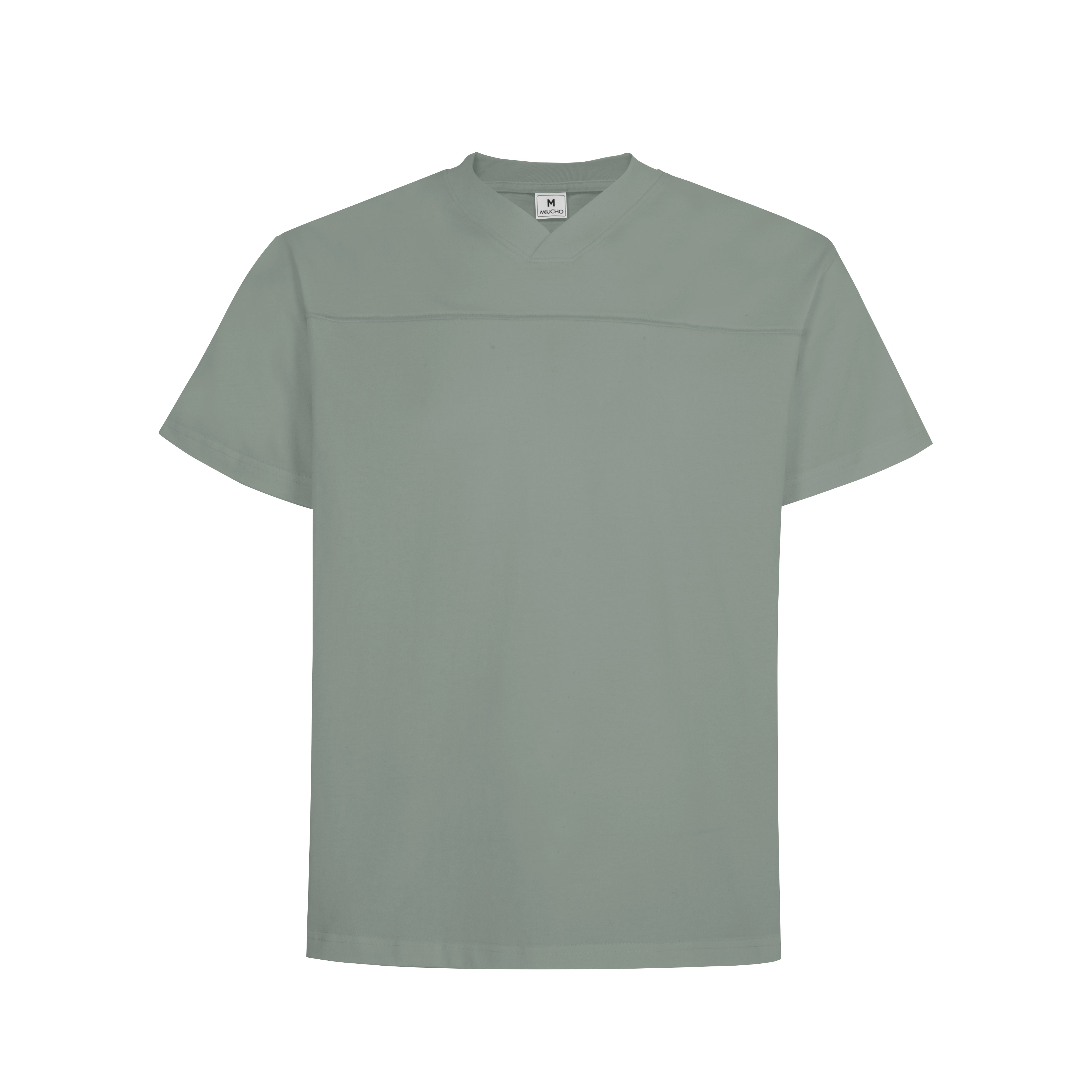 Áo thun form rộng cổ tim Miucho AT00038 vải 2c 240gsm_thumbnail_10