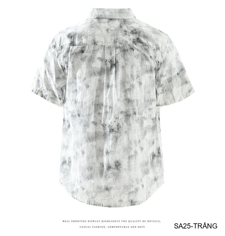 SA25 - Áo sơ mi nam ngắn tay họa tiết phong cách streetwear, chất cotton mềm mát, form rộng thoải mái_thumbnail_14