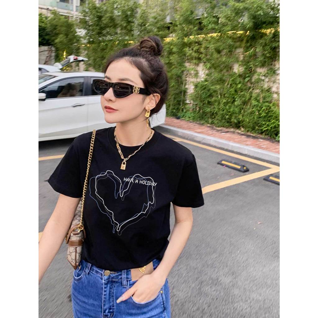 Áo thun nữ đẹp dễ phối đồ form vừa regular ARD930 Miucho Chic in mix_thumbnail_5