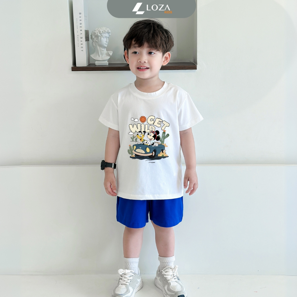Bộ đồ cho bé trai in hình 'Mickey Get Wild'-  Loza Kids SB380